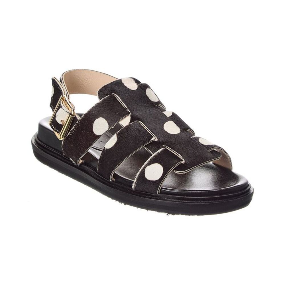 Marni Haircalf Sandal, Black